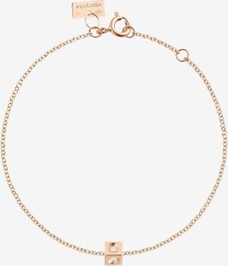Vanrycke Armband aus Ros&eacute;gold und Diamanten Cubix