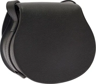 Chlo&eacute; Womens Crossbody Bag Marcie Black Leather Shoulder