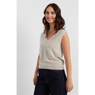 Chinti and Parker Cloud Cashmere Knit Tank Top in Taupe at Nordstrom, Size X-Small