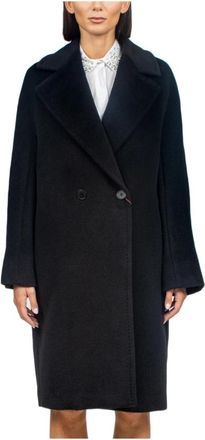 Max Mara Tokio Midi Coat - Dames - Mantel - Zwart - XL - Wol - Jassen