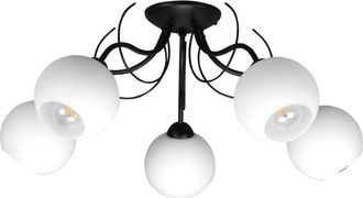 OEM L&aacute;mpara De Techo Con Pantallas De Cristal Cl&aacute;sica E27