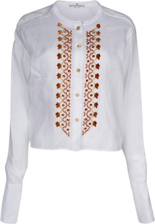 Ermanno Scervino White Regular Embroidered Shirt