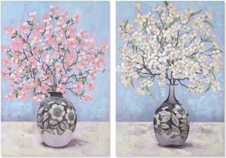 DKD Home Decor Traditional Frame Vase - 70 x 3 x 100 cm - 2 Units - White - Decorative