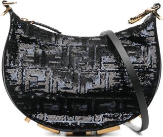 Fendi Black Fendigraphy Mini Shoulder Bag