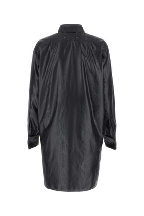 Maison Margiela Zwarte Stof Oversize Shirt