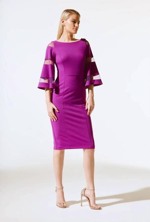 Joseph Ribkoff Bell Sleeve Sheath Dress In Empress