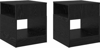 vidaXL Mesa Auxiliar 2 Uds. Roble Negro 40,5 X 40 X 45 Cm Vidaxl