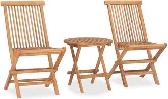 vidaXL Vidaxl - Set Comedor De Jard&iacute;n Plegable 3 Piezas Madera Maciza De Teca