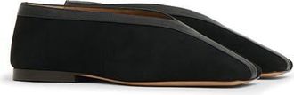 Mansur Gavriel Square Toe Flat in Black/black at Nordstrom, Size 40.5