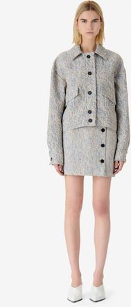 Iro Elixio Mini Skirt in Beige /White /Black at Nordstrom, Size 36 Eu