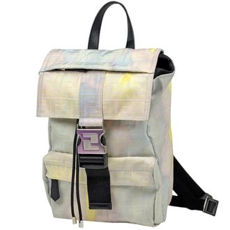 Fendi Multi-Color Nylon Leather Backpack (Pre-Owned)