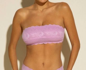 Cosabella Never Say Never Flirtie Fashion Bandeau Bra In Jaipur Pink