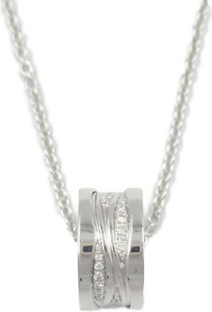 Bulgari Collana B.zero1 in oro bianco 18 carati con diamanti anni 2010 - Argento