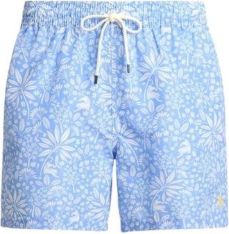Ralph Lauren Badmode, Heren, Blauw, M, Polyester, Traveler Zwemshorts