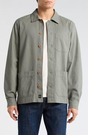 Lucky Brand Slubbed Cotton Twill Chore Coat in Smokey Olive at Nordstrom Rack, Size Xx-Large