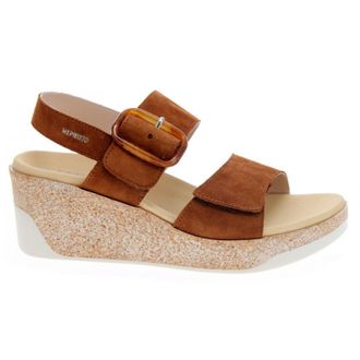Mephisto Mephisto Giulia Suede Womens Hook and loop Sandals - Hazelnut - Size:UK 4.5