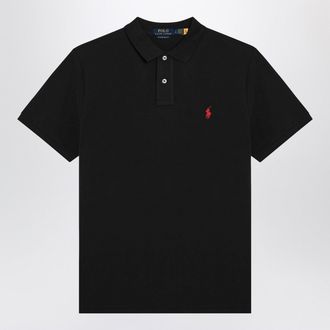 Polo Ralph Lauren Black Cotton Custom Slim Fit Polo