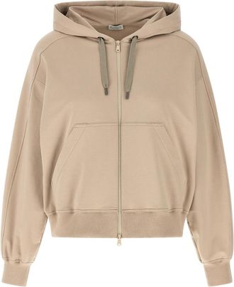 Brunello Cucinelli Beige Solomei AD MCCCXCI hoodie