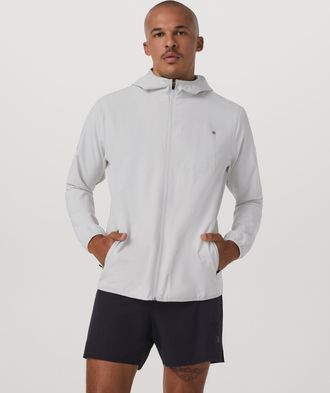 Vuori Clothing Outdoor Trainer Shell | Grey Mist Linen Texture | Medium