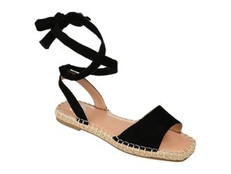 Journee Collection Emelie Sandal Womens Shoes Black : 6.5 M, Synthetic