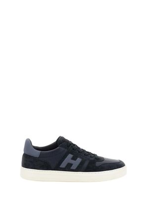 Hogan Blue Leather Suede Inserts Sneakers