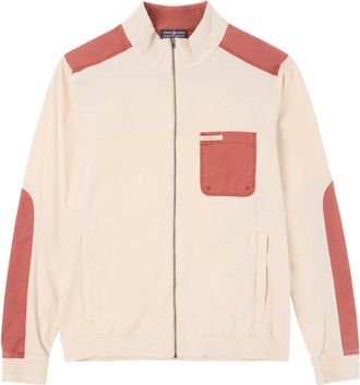 Amundsen & Scott Mens Ditch Hiker Jacket In Oatmeal/terra Red