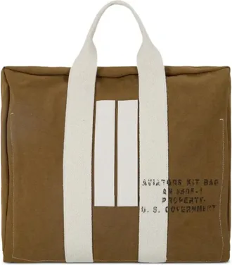 Fortela Borsa tote in cotone - Marrone