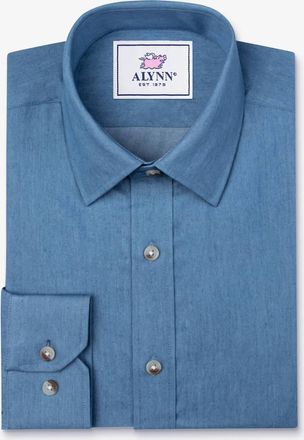 Alynn Mens Liam Untuckable Slim Fit Dress Shirt In Blue