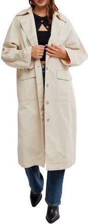 Free People Perry Washed Cotton Trench Coat in French Oak at Nordstrom Rack, Size Large