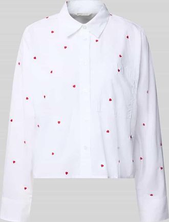 Tom Tailor Denim Boxy Fit Hemdbluse aus reiner Baumwolle in Weiss, Gr&ouml;&szlig;e XL