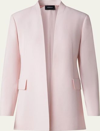 Akris Alvar Double-Face Wool Cardigan Jacket