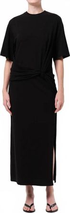 A Gold E Zanna Twisted T-Shirt Midi Dress In Black
