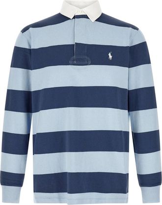 Polo Ralph Lauren Tops, Heren, Blauw, L, Katoen, Iconische Rugby Shirt