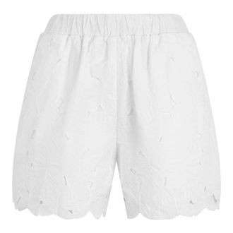 Red Valentino Butterfly Cut-Out Taffeta Shorts - Dames - Korte Broeken - Wit - S - Polyester - Korte Broeken