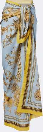 La DoubleJ Printed cotton beach cover-up