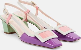 Roger Vivier Belle Vivier patent leather slingback pumps