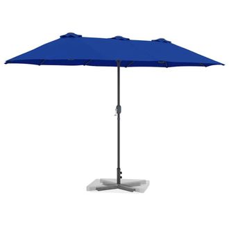 Berkfield Home Modern Garden Parasol Blue 380 x 196 x 235 cm Powder-coated steel