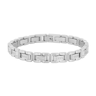 Robert Alton 1/4CTW Diamond Stainless Steel Bracelet