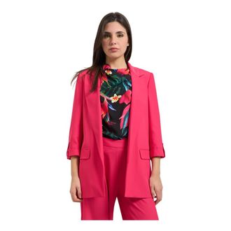 Yes-Zee 3/4 Mouw Jas - Dames - Blazers - Roze - XL - Polyester - Jassen