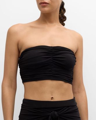 Norma Kamali Cropped Slinky Bra Bikini Top