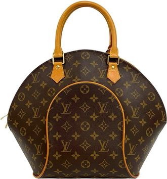 Louis Vuitton Brown Leather Pvc Handbag Tote Bag (Pre-Owned)