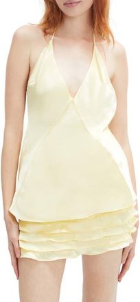 Bardot Yve Halter Top in Canary Yellow at Nordstrom, Size 10