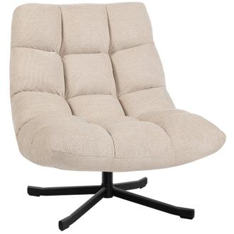 HOMCOM Butaca de sal&oacute;n 75x95x90 cm crema