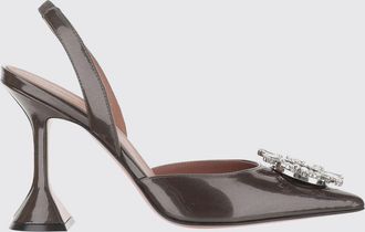 Amina Muaddi Slingback Begum Amina Muaddi in raso con fibbia gioiello