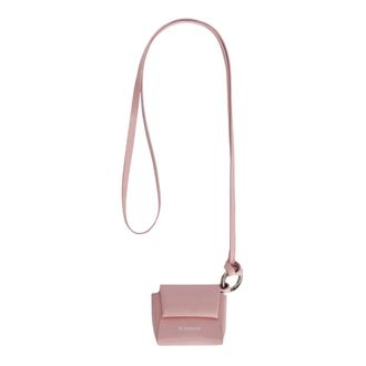 Jil Sander Folded Air Pods Case - Dames - Telefoonaccessoires - Roze - ONE Size - Leer - Accessoires