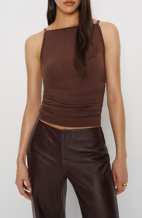 Reformation Neva Stretch Knit Camisole in Cafe at Nordstrom, Size X-Small