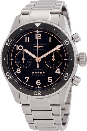 Longines Spirit Flyback Chronograph Automatic Black Dial Mens Watch L3.821.4.53.6