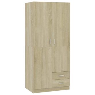 vidaXL Armario De Madera De Ingenier&iacute;a Roble Sonoma 80x52x180 Cm Vidaxl