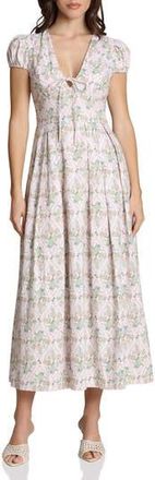Avec Les Filles Fit & Flare Linen Blend Maxi Dress in Tulip Tapestry at Nordstrom Rack, Size 12