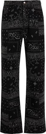 8 by YOOX ORGANIC COTTON BANDANA PRINTED BAGGY DENIM